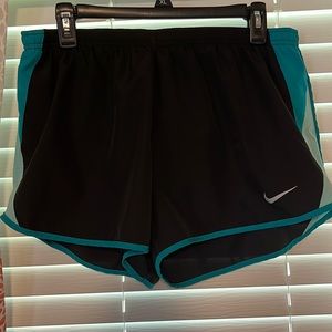 Nike Running Black and Turquoise Running Shorts Size XL